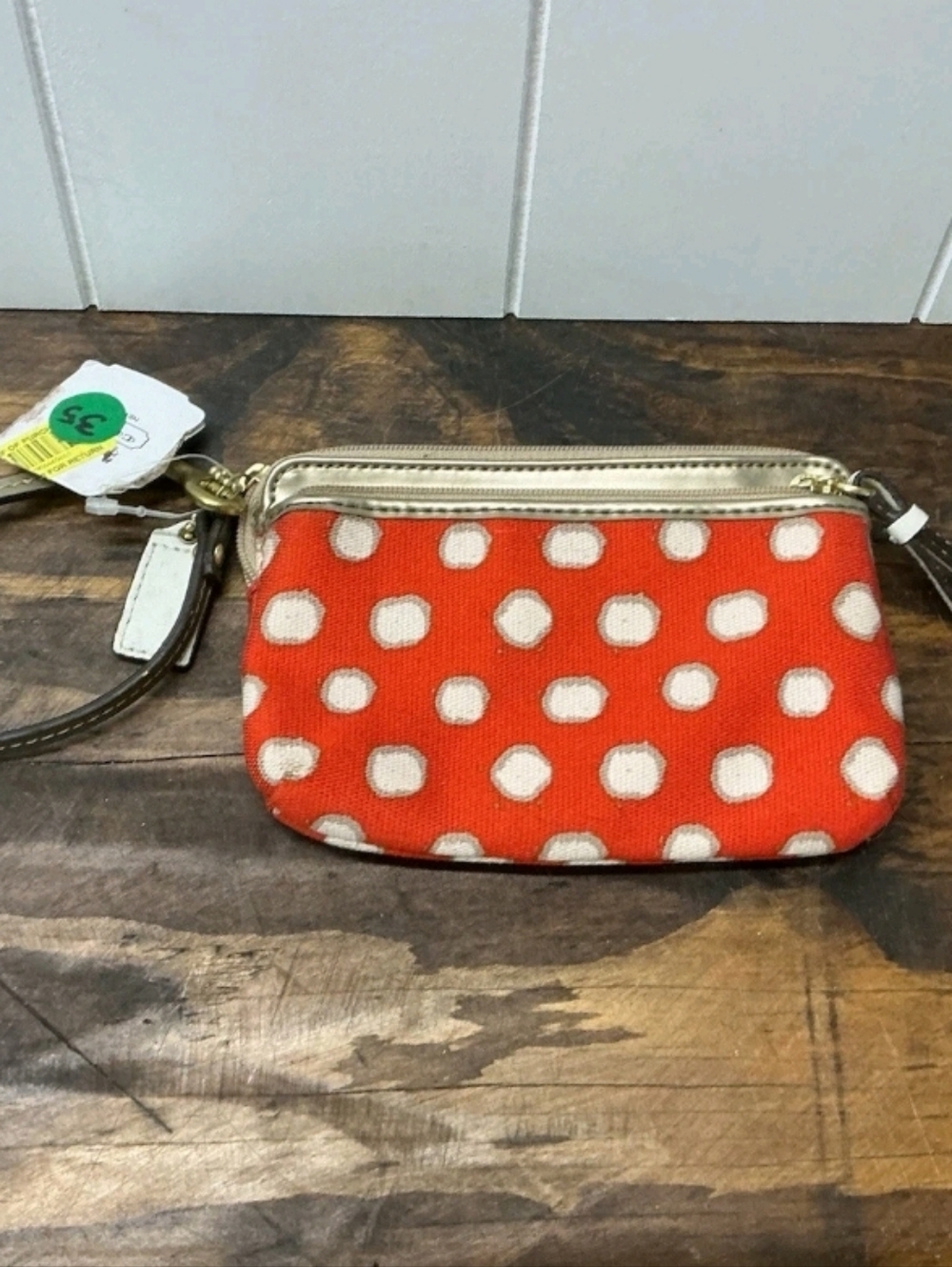 Coach Poppy  Vintage Mini Dot Wristlet With Hang Tag & Original Price Tag